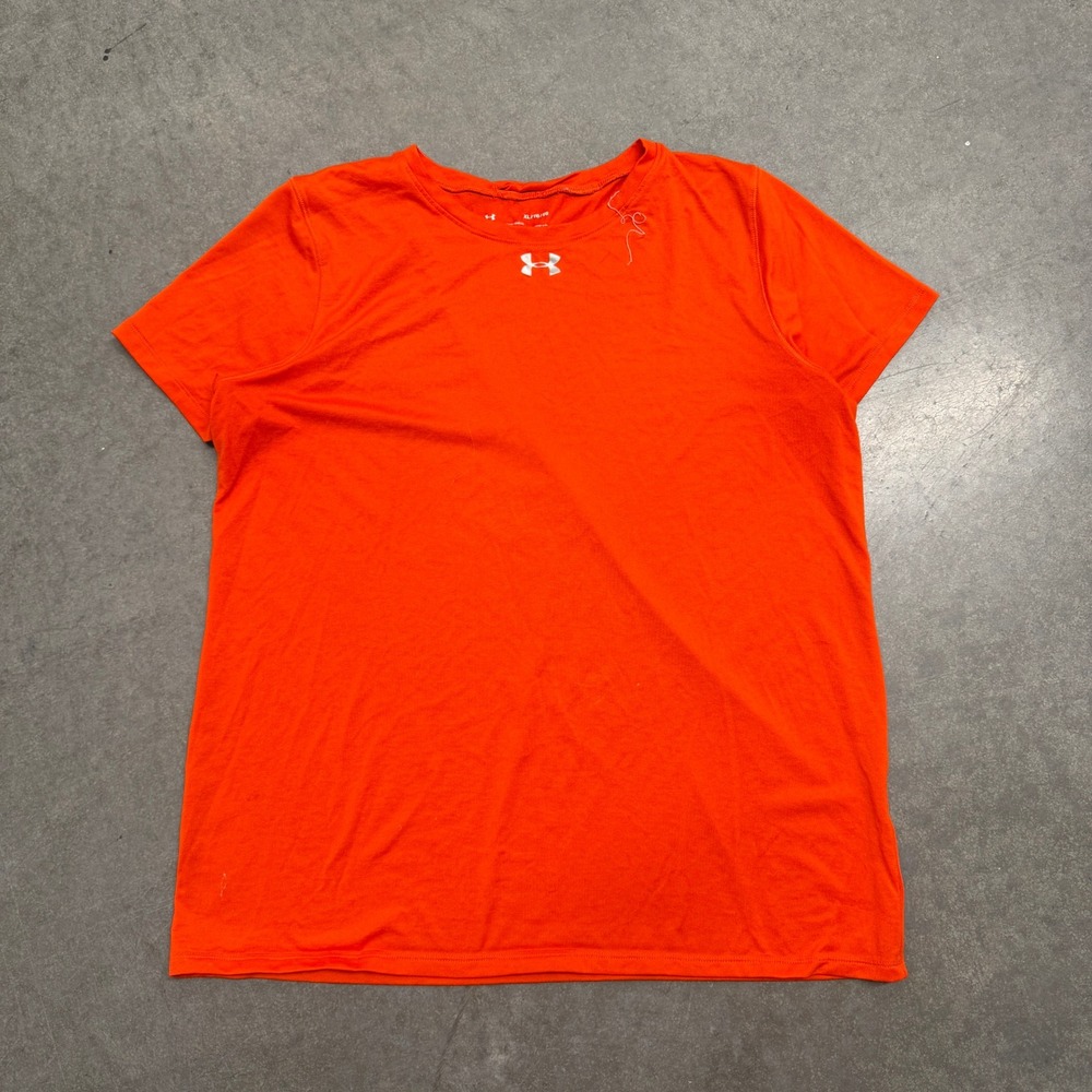 Under Armour HeatGear Loose Fit Short Sleeve T-Shirt Orange XL Training Top